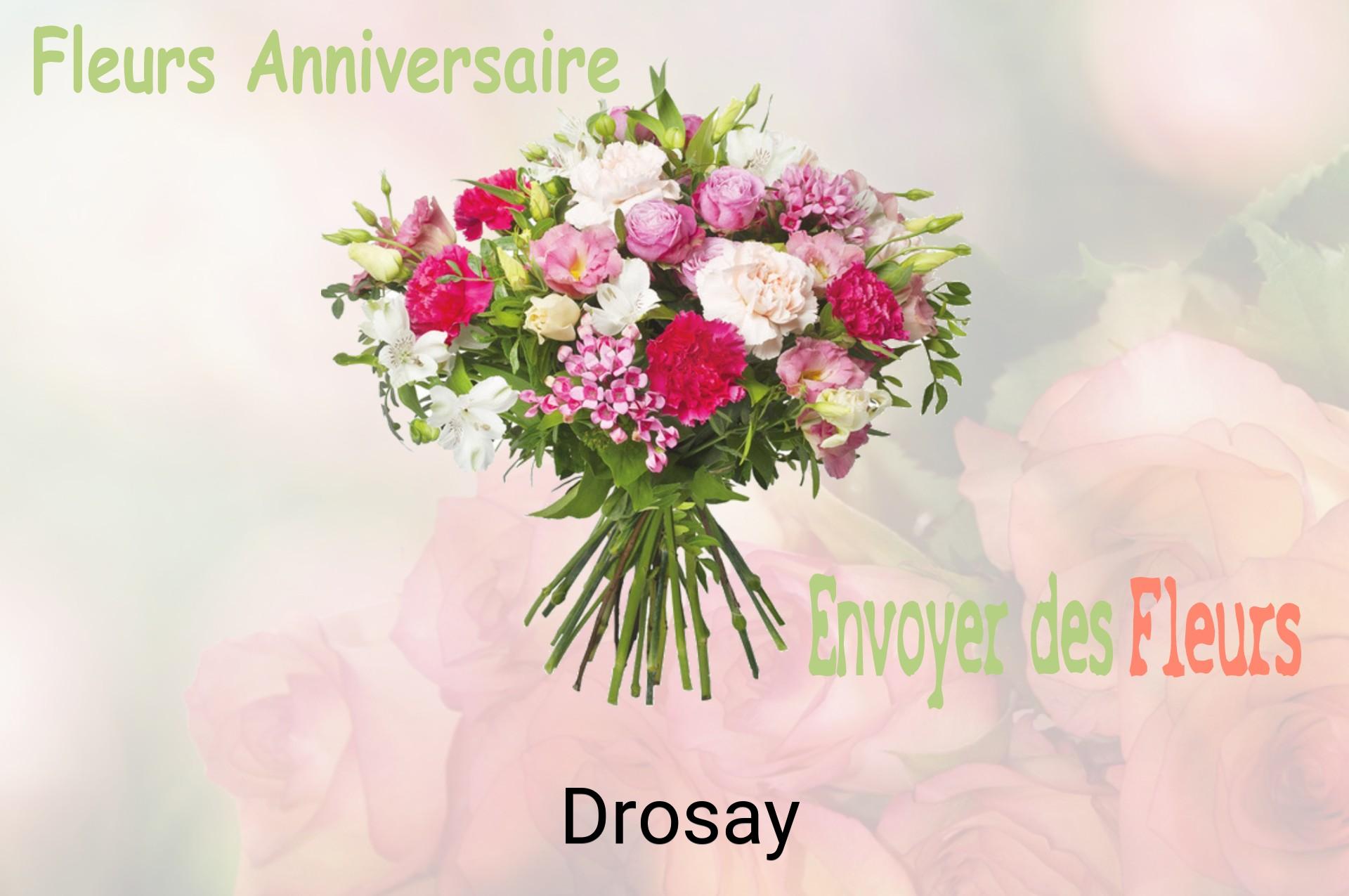 Bouquet de fleurs d’anniversaire livré à Drosay