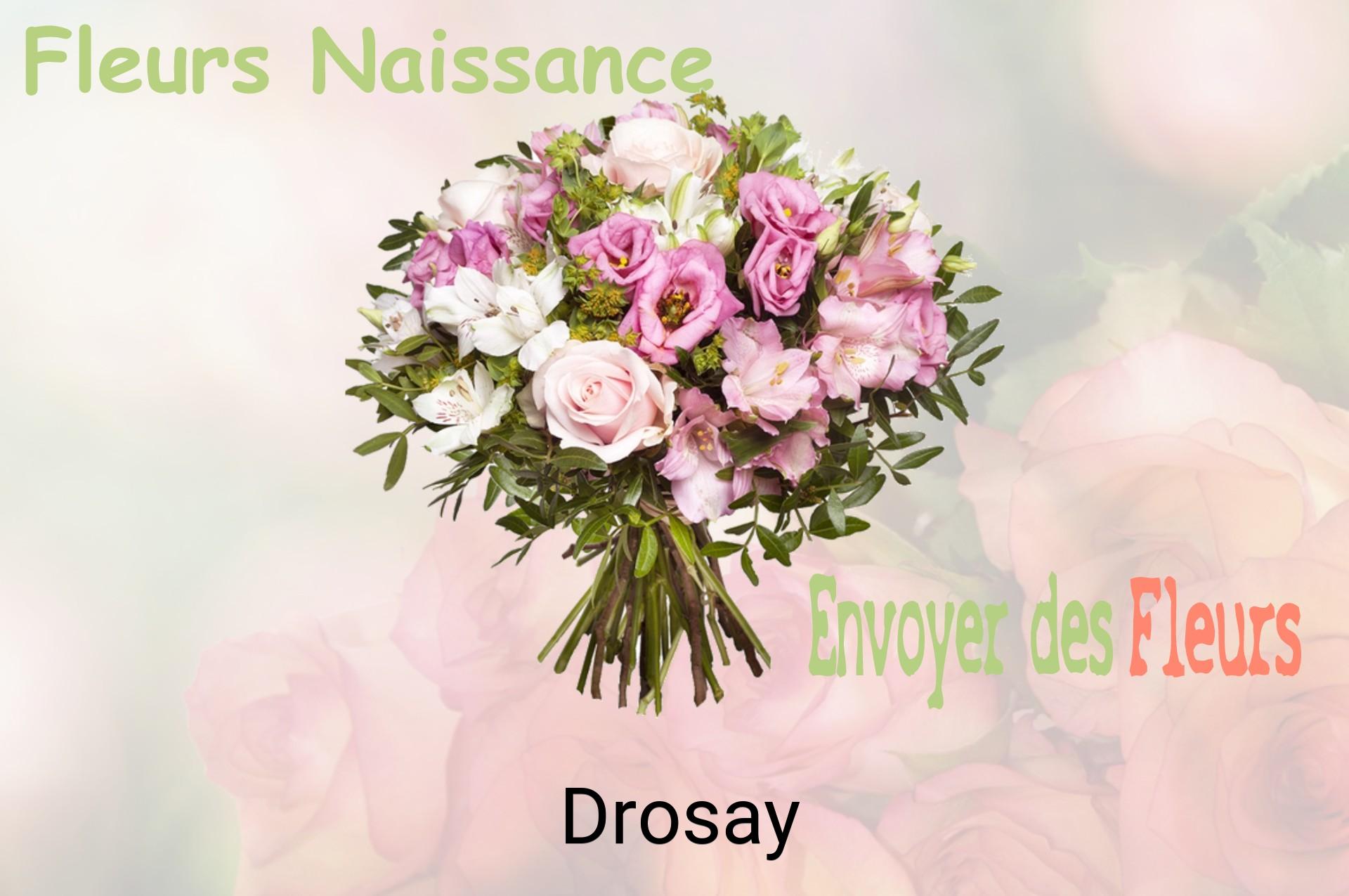 Bouquet de fleurs de naissance livré à Drosay